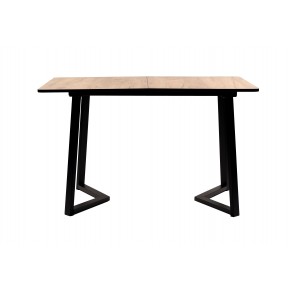 Стол ВВР Миллер дуб крафт золотой/черный №5, ЛДСП 120-160/80